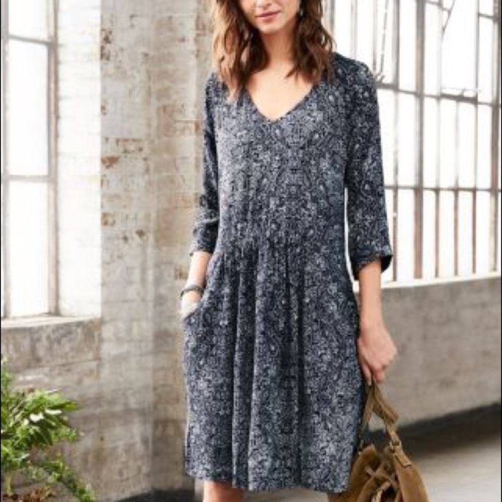 NWOT Garnet Hill Bohemian Pocket Dress
